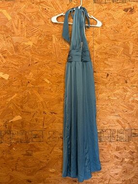 Azarie Elegant Teal Halter Maxi Jumpsuit - Size A2